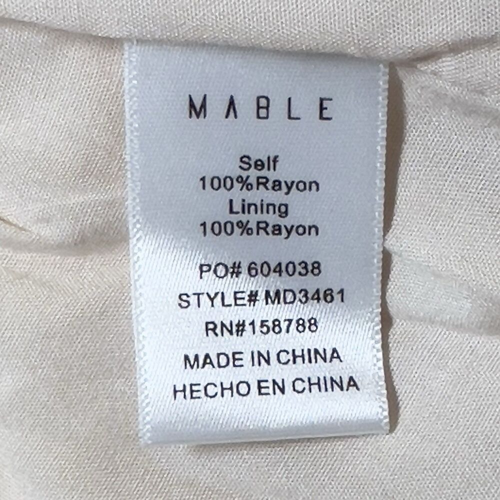 Mable Ava One Shoulder Tiered Maxi Dress Womens Sz L Cream Sleeveless - Picture 13 of 16